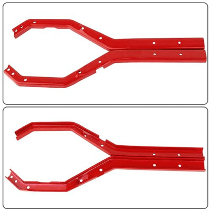 Heavy Duty Wheelbase Adjustable Metal Chassis Frame Rail Set for 1/10 RC Crawler Axial SCX10 III Gladiator Wrangler Upgrade Part (red) - color: Red