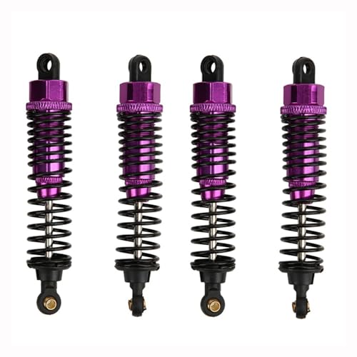 New 4pcs 68mm/98mm /108mm Aluminum Shocks Absorbers Damper for HSP HPI 1/10 Scale RC Car On-Road Monster Truck Off Road Buggy(Purple 98mm) - color: Purple 98mm