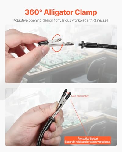 VEVOR Magnetic Helping Hands Soldering Station, 4 Flexible Arms Third Hand Tool, with Alligator Clips & Non-Slip Heavy-Duty Steel Base, Soldering Helping Hands for Electronic Repair Craft Hobby DIY - style: 7.9*5.5in Base