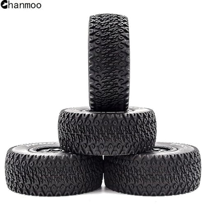 1/10 RC Short Course Truck Wheels and Tires with 12mm Hex 1:10 Scale Off Road Tyres for 1/10 RC Off-Road Car Traxxas TRX4 Slash Arrma Losi Tenacity Vkar 10sc Hpi RC Buggy Car 4PCS (A Tires) - color: A Tires