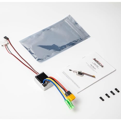 Radiolink Cool 9030 ESC 90A Brushed (2-4S) Waterproof Built-in BEC 5A Selectable 5.5V/7.5V for 1/10 RC Truck Crawlers Tanks Cars Bait Boats (XT60 Plug)