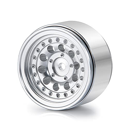 Aluminum 1" Micro RC Beadlock Wheels Rims for All 1:24 Axial SCX24 | 1/24th SCX-24 Deadbolt Base Camp Gladiator RC Crawler Car Upgrades Parts