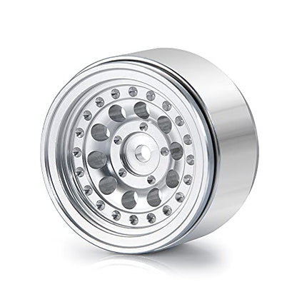 Aluminum 1" Micro RC Beadlock Wheels Rims for All 1:24 Axial SCX24 | 1/24th SCX-24 Deadbolt Base Camp Gladiator RC Crawler Car Upgrades Parts