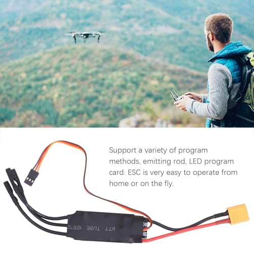 VGEBY Brushless ESC, 40A RC Brushless Motor Electric Speed Controller 5V/3A BEC Output for RC Drone Airplanes Accessory Modeling Accessories 50 Amp Esc Airplane Brushless Esc