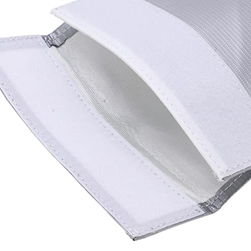 18x23cm Lipo Battery Bag, Fireproof Pouch with Flame Retardant Heat Resistant Protection, for Drone RC Batteries (Silver)