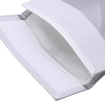 18x23cm Lipo Battery Bag, Fireproof Pouch with Flame Retardant Heat Resistant Protection, for Drone RC Batteries (Silver)