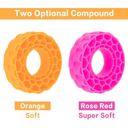 MEUS RACING Soft Silicone Rubber Inserts for 62-66mm 1.0" Tires (Orange) - color: Soft