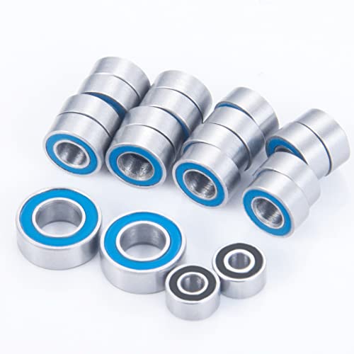 20Pcs Metal Ball Bearings Rubber Ring Axle Bearing for Axial SCX24 | 1/24 RC Crawler Car Upgrades Parts Accessories