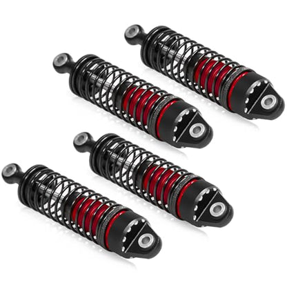 Aluminum RC Shock Absorber Set Damper for Arrma 1/18 Granite Grom 1/16 Mojave Grom 1/14 Typhon Grom RC Truck Upgrade Parts 4pcs/Set,Replace # ARA330806(Red)