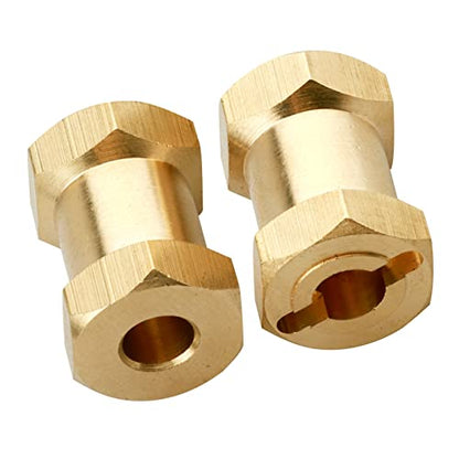 RC Hex Hub 12mm Brass Wheels Hex Hubs Extension Hex Drive Adapter Spacers for 1/10 RC Crawler Axial SCX10 90046 D90, 4-Pack (18mm) - size: 18mm
