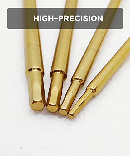 RC Hex Bit Set 1.5, 2.0, 2.5 & 3.0mm for Screwdrivers Electric Screwgun | S2 Steel,Hex Head Allen Wrench Drill,1/4" Shank,RC Repair Working Tools,Titanium Coating