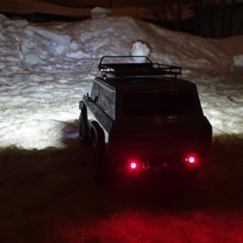 1:10 Car Luggage Bracket Roof Rack with LED Light for Crawler Cars Universal Storage Solution for RC Vehicles