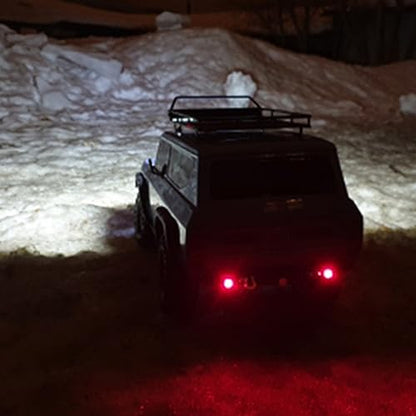 1:10 Car Luggage Bracket Roof Rack with LED Light for Crawler Cars Universal Storage Solution for RC Vehicles