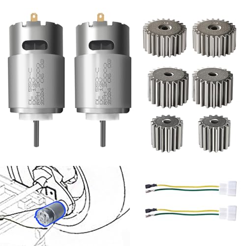 2PCS 12V RS550 30000RPM High-Speed 7R Motor (15T/19T/23T) for Kid's Ride On Vehicals DIY Upgrade 15T&19T&23T for Dune Racer/Ford F-150/Fisher Price Orange/Dynacraft ATV