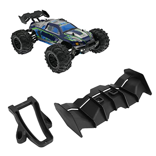 RC Car Rear Wing, Lightweight Low Profile Tail Wing for 1/16 Scale RC Cars Black for Off-Road Racing High-Speed Driving and Hobbyist Use