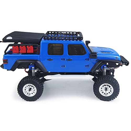 MORLORDY Stainless Steel RC Roof Rack Luggage Rack with LED Light Bar Screw Set for 1/24 RC Crawler Car Accessories SCX24 Upgrades Gladiator AXI00005 Parts