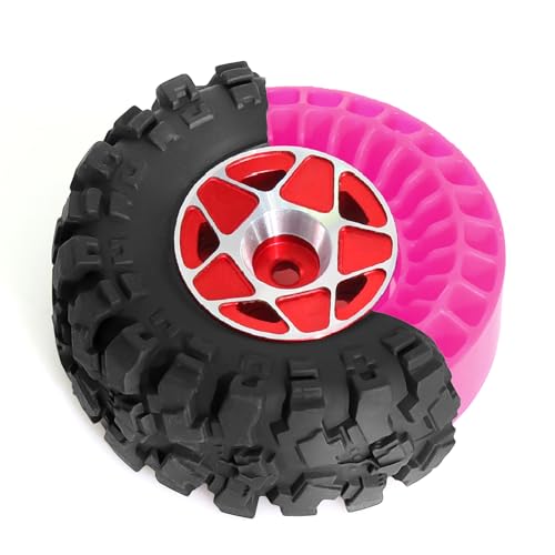 1.0 RC Silicone Rubber Insert Foam Fit 58-64mm 1/24 Crawler Wheels Tires Super Soft Waterproof 55 x 20mm for 1:24 1:18 Crawler Car Traxxas TRX4M SCX24 FCX24 AX24 Upgrades 4PCS (Purple) - color: Purple