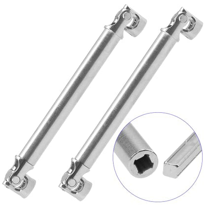 2Pcs Vgoohobby 2mm 3mm 4mm Metal RC Drive Shaft CVD Driveshaft Compatible with WLtoys Axial MN Model WPL Tamiya 1/24 1/18 1/16 1/14 1/12 RC Military Crawler Car Tractor Truck (75-105mm 3-3) - color: 75-105mm 3-3