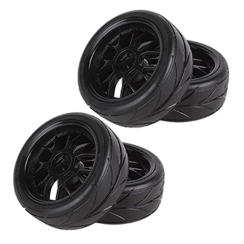 Y Shape Wheel Rim&Tires Replacement for HSP 1:10 On-Road RC Flat Racing Car 20106 Pack of 4