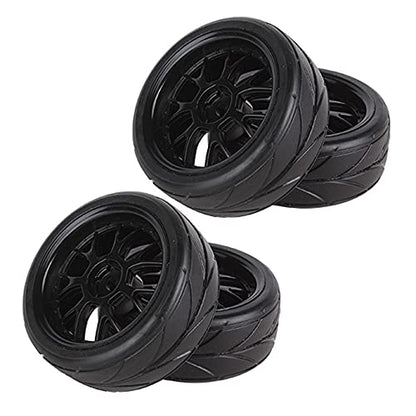 Y Shape Wheel Rim&Tires Replacement for HSP 1:10 On-Road RC Flat Racing Car 20106 Pack of 4