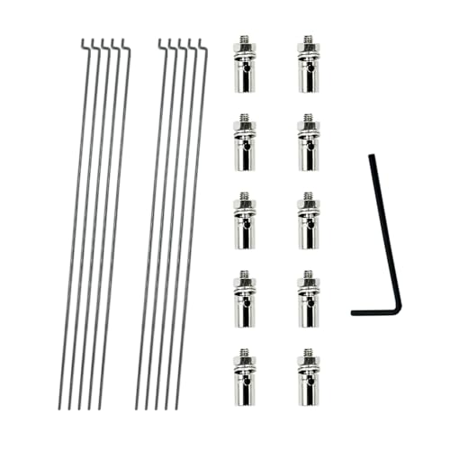 10PCS 1.3mm Adjustable Pushrod Connector Linkage Stopper with 10PCS Z Push Rods for RC Airplane Boat Plane Helicopter DIY Model Aircraft Toy Parts