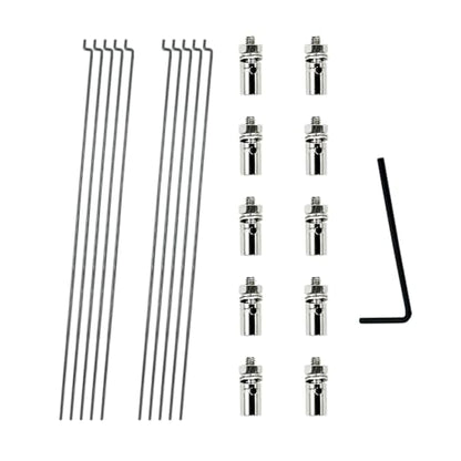10PCS 1.3mm Adjustable Pushrod Connector Linkage Stopper with 10PCS Z Push Rods for RC Airplane Boat Plane Helicopter DIY Model Aircraft Toy Parts