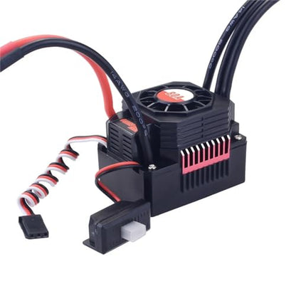 2-3S 80A Waterpoof Brushless ESC Speed Controller BEC 6.1V 3A for T Plug for 1/10 1/8 RC Car - color: 80a T Plug