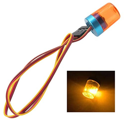 Multi-Function LED Flash Lights Alarm Lamp Flashing Rotating Beacon Light Compatible with 1/10 TRX4 SCX10 RC Crawler Car 1/14 Tamiya Tractor RC Truck (Orange) - color: Orange