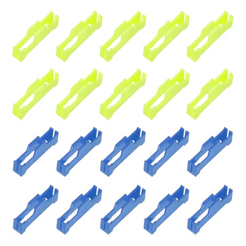 MECCANIXITY 40 Pcs Servo Extension Cable Clips Lock, Servo Cable Safety Connector Lead Wire Buckle Lock for RC Car Plane Boat DIY Y Adapter Cable, Yellow/Blue - color: Yellow/Blue