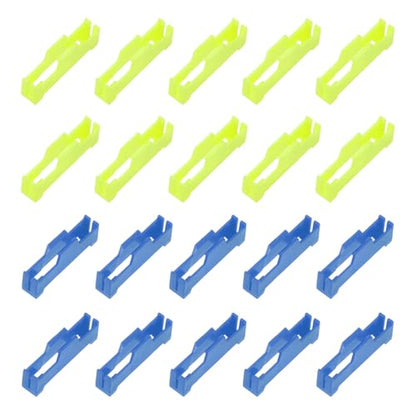 MECCANIXITY 40 Pcs Servo Extension Cable Clips Lock, Servo Cable Safety Connector Lead Wire Buckle Lock for RC Car Plane Boat DIY Y Adapter Cable, Yellow/Blue - color: Yellow/Blue