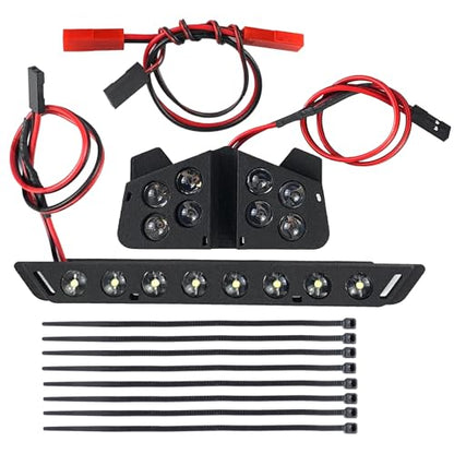 RC Car Light Kit Headlight Taillight Lights LED Bumper Lamp Upgrade Parts for 1/8 TRX Maxx Slash 6S 4X4 Short Course Truck