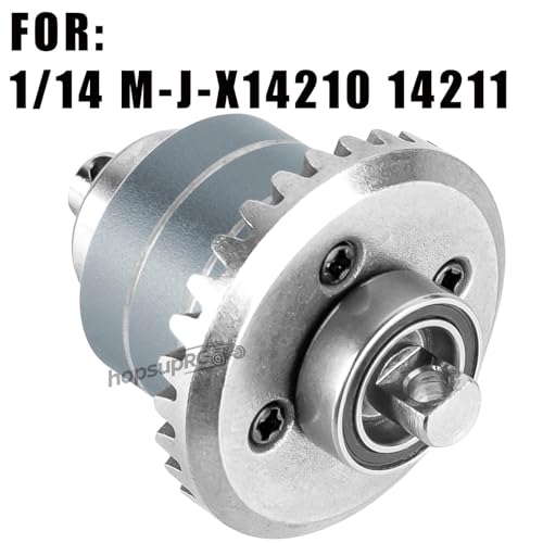 RC Front & Rear Diff Gear Upgrades Part for 1/14 MJX 14210 14211,Metal Rear Gears Differential Assembly,Replacement 16420G2,Titanium - color: Titanium(for 1/14)