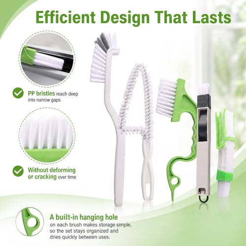11PCS Detailing Window Track Cleaner,Multi-functional Window Sill Cleaner Tool for for Windows/Door Tracks,Universal Professional Windows Track Cleaning Tools for Home,Car,Truck