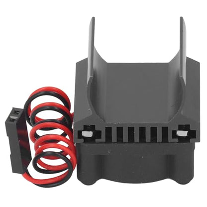 VGEBY RC Cooling Fan,High-Efficiency Motor Heat Dissipation,1/18 Scale RC Car Cooling System,Heatsink Accessory for Hobbyists,Off-Road Racing Enthusiasts,Scale Model Builders - color: Black