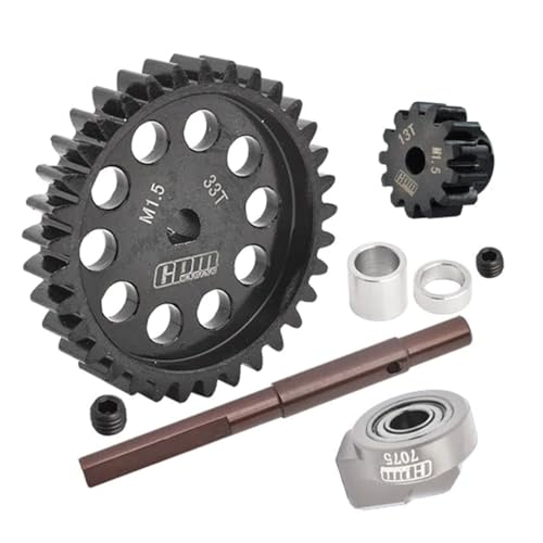 GPM 40Cr Carbon Steel M1.5 Spur Gear 33T + Motor Gear 13T for 1:5 Traxxas X Maxx