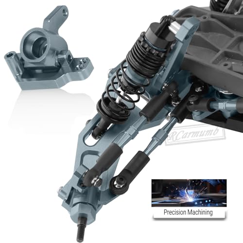 Upgrade Parts for Rustler/Stampede 2WD(VXL), Front/Rear Suspension A-Arms,Steering Blocks,Caster Blocks C-Hubs,Stub Axle Carriers,Shock Towers,Steering Bellcrank,RCarmumb Aluminum RC Hop-Up,Titanium - color: Titanium(1set)