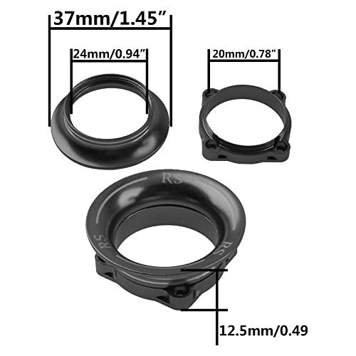 ShareGoo Metal Cooling Fan Cover Air Inlet Channel for 25mm x 25mm ESC Cooling Fan Heatsink Fit 1/8 1/10 1/12 1/16 RC Car ESC,Mounting Hole Distance 20mm (Black) - color: Black