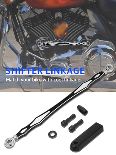 Shift Linkage Black, Shifter Linkage Compatible for Harley Davidson Road King, Street Glide, Electra Glide, Road Glide, Tri Glide, Softail 1986-2024 - color: Black