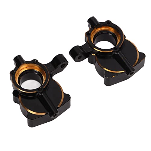 Brass Portal Axle Portal Housing, RC Brass Steering Cup for RGT EX86190 LC76 1/10 RC Crawler Car, Rustproof Black - Coated Brass Steering Knuckle with Lowered Center of