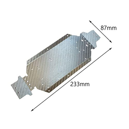 DYNWAVE Carbon Fiber Chassis Skid Plate DIY Replacement for 144001 RC Crawler Car Parts Remote Control Vehicle Accs, and Spare Parts