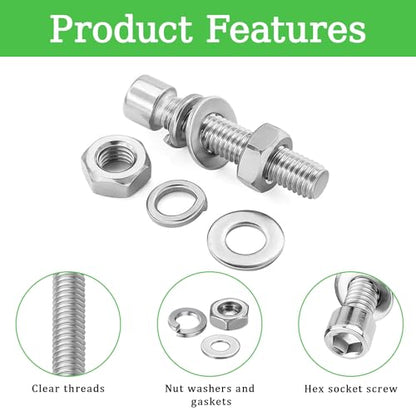 880Pcs M3 Screws Assortment, Hex Socket Head Cap Screw Bolts Nuts Washer Kit, Stainless Steel,8-Sizes M3x8/10/12/16/20/25/30/35mm Screws for 3D Printer DIY - size: M3x8/10/12/16/20/25/30/35-880Pcs