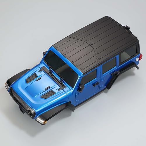 6.10 inches (155mm) Wheelbase Shell Hardtop Body Replacement Part for TRX4M Bronco Defender AX8560 1/18 RC Crawler Chassis (Blue) - color: Blue