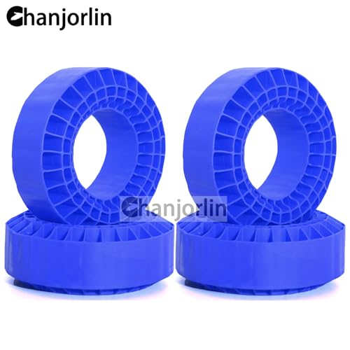 1.9 RC Silicone Rubber Insert Foam Soft Waterproof 108x42mm Fit 118-122mm 1/10 Crawler Wheels Tires for 1:10 Crawler Car Traxxas TRX4 Axial SCX10 Capra RXB10 RC4WD D90 TF2 Gen8 4PCS (Blue) | Fit 118-122mm 1/10 Crawler Wheels Tires - color: Blue