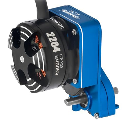 GOUPRC 2204 2400KV Brushless Outrunner Motor with Transmission & 30A Brushless Esc for SCX24 RC Crawler Axial 1/24 RC Car Truck - style: Motor+30A ESC Blue