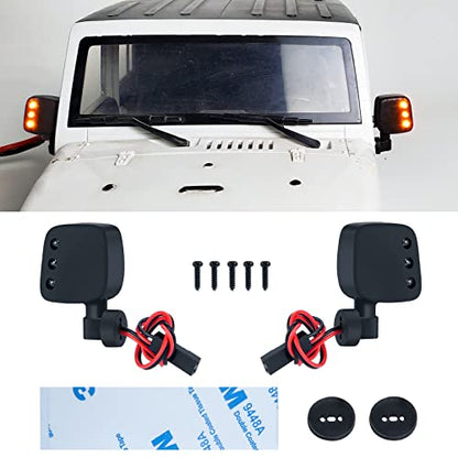 SWX LED Rear View Mirror Kit for 1/10 SCX10 RC Crawler Upgrade | LED Side Mirror, Rear View Mirror, SCX10, 1/10 Crawler, Scale Accessory