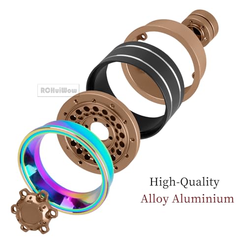 RC 1.9 Beadlock Wheels and Tires Rainbow Wheels for 1/10 SCX10 90046 AXI03007 TRX4 VS4-10 Gen8 MST CFX,Alloy Aluminium 1.9 rc Wheels 1.9 rc Beadlock Tires,Bronze