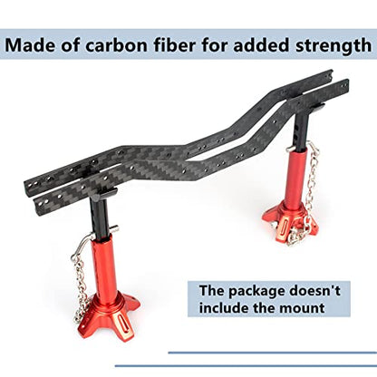 Maleonn 2Pcs RC Carbon Fiber Frame Rails for 1/24 RC Crawler Car SCX24 Chassis Upgrades AXI90081 Accessories Replacement Parts - size: Standard
