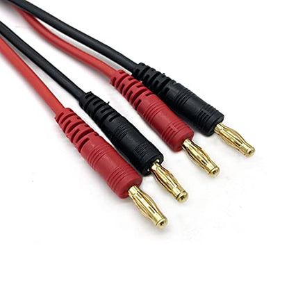 FLY RC 2Pack EC3 Connector Male to 4mm Banana Bullet Plug 14AWG Silicone Battery RC Balance Charge Cable Lead Adapter - style: 2 Pcs EC3 charge cable