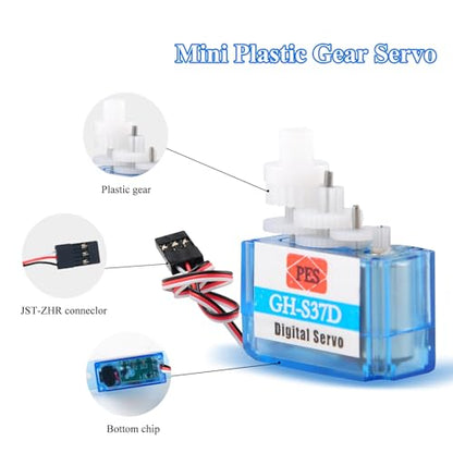 Micro Server 3.7g GH-S37D Mini Digital Servos Coreless Motor servo for Control Aircraft Flight DIY Robo RC Car Plane Helicopter Aeromodelling 6PCS