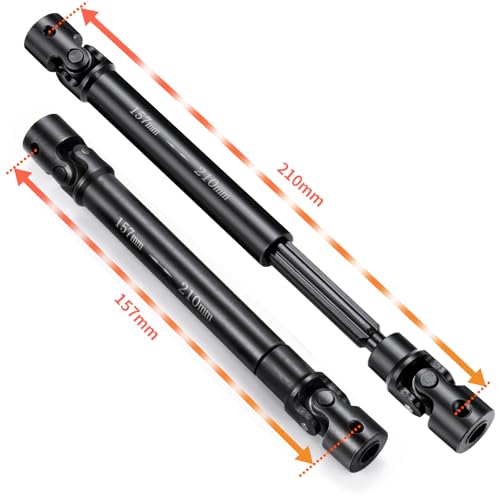 RCLIONS Steel RC Drive Shaft 157-210mm Center Driveshaft for 1/6th AXIAL SCX6 AXI05000 Crawler Car Upgrade Parts